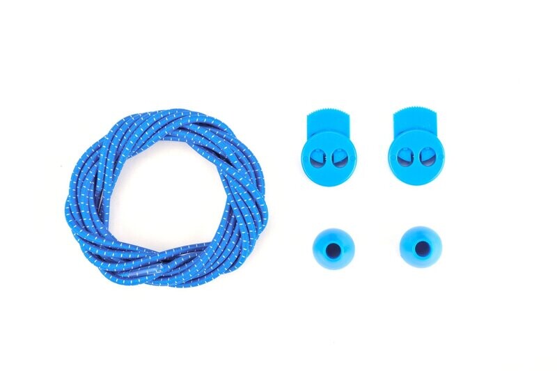 Lacets élastiques ronds fins bleu royal IRUN