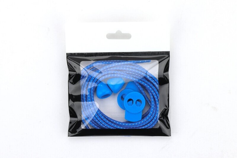 IRUN fine round royal blue elastic shoelaces