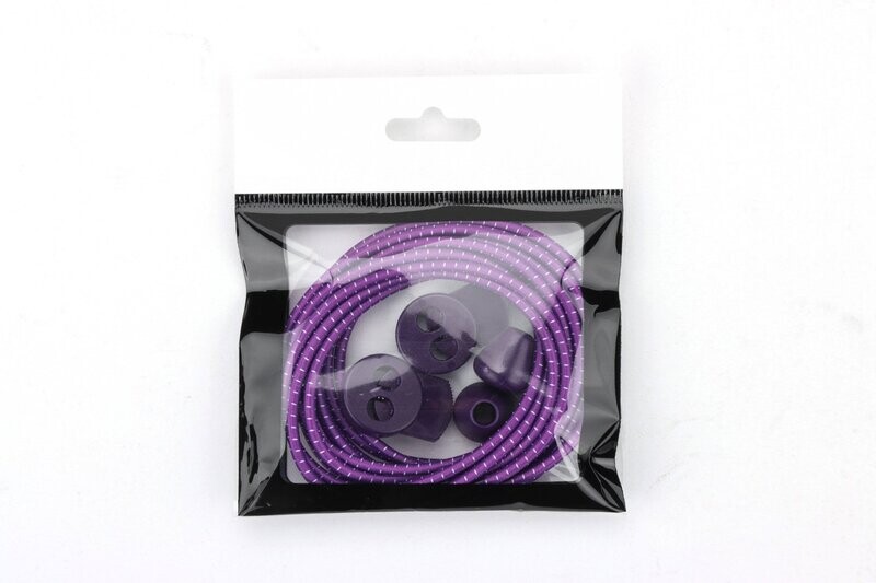 IRUN purple thin round elastic shoelaces