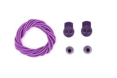 Lacets élastiques ronds fins violets IRUN