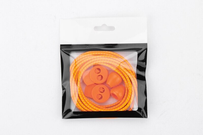 IRUN orange thin round elastic shoelaces
