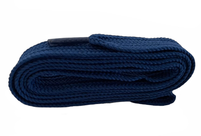 Extra wide flat navy blue laces
