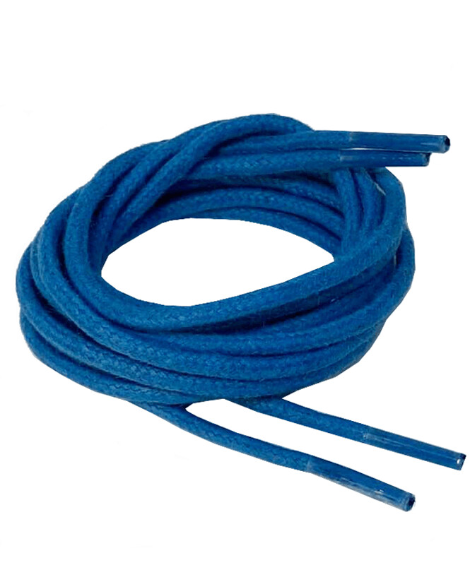 Lacets ronds fins cirés bleu roi