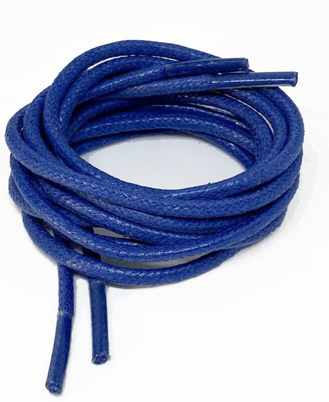 Lacets ronds fins cirés bleu royal