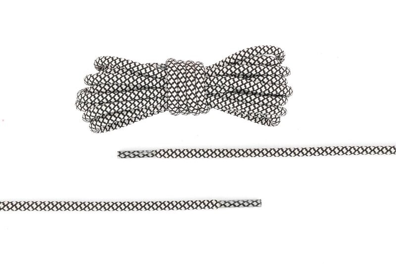 Lacets ronds blanc et noir rope lace