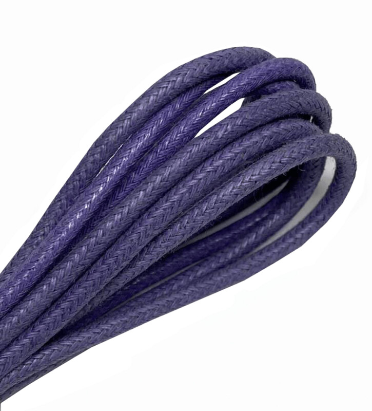 Lacets ronds fins cirés  violette de Parme