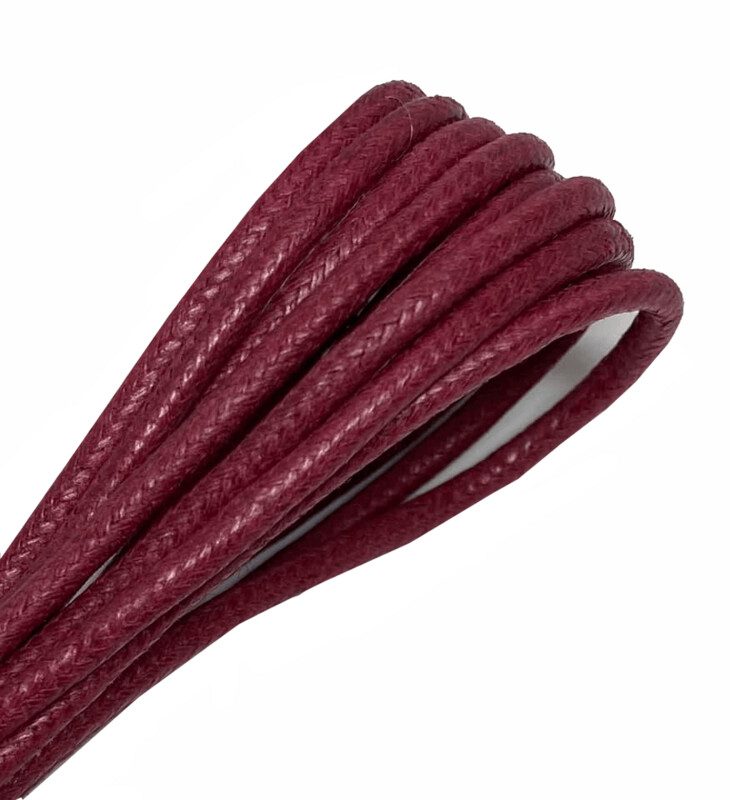 Lacets ronds fins cirés lie de vin
