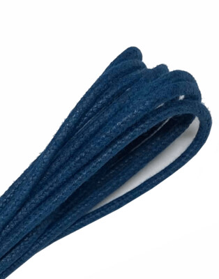 Duck blue waxed round laces Duck blue waxed round laces