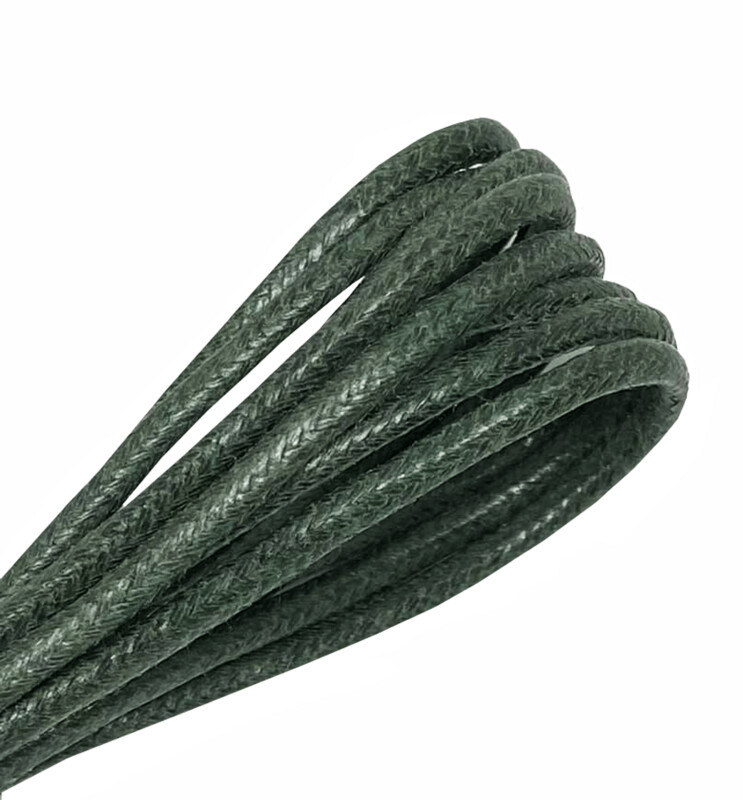 Lacets ronds fins cirés  vert forêt
