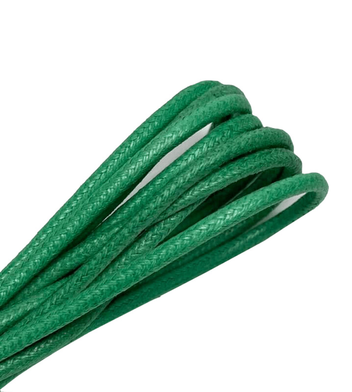 Lacets ronds fins cirés vert aneth