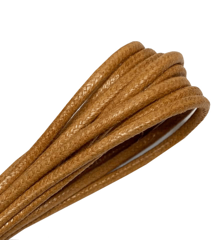 Lacets ronds fins cirés caramels