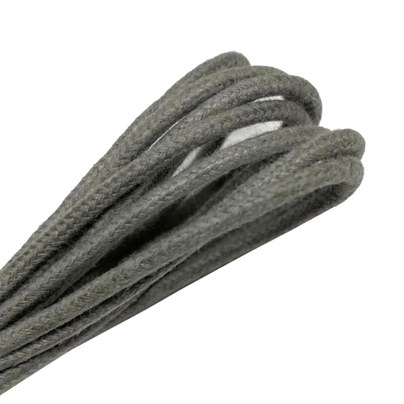 Lacets ronds fins cirés gris paloma