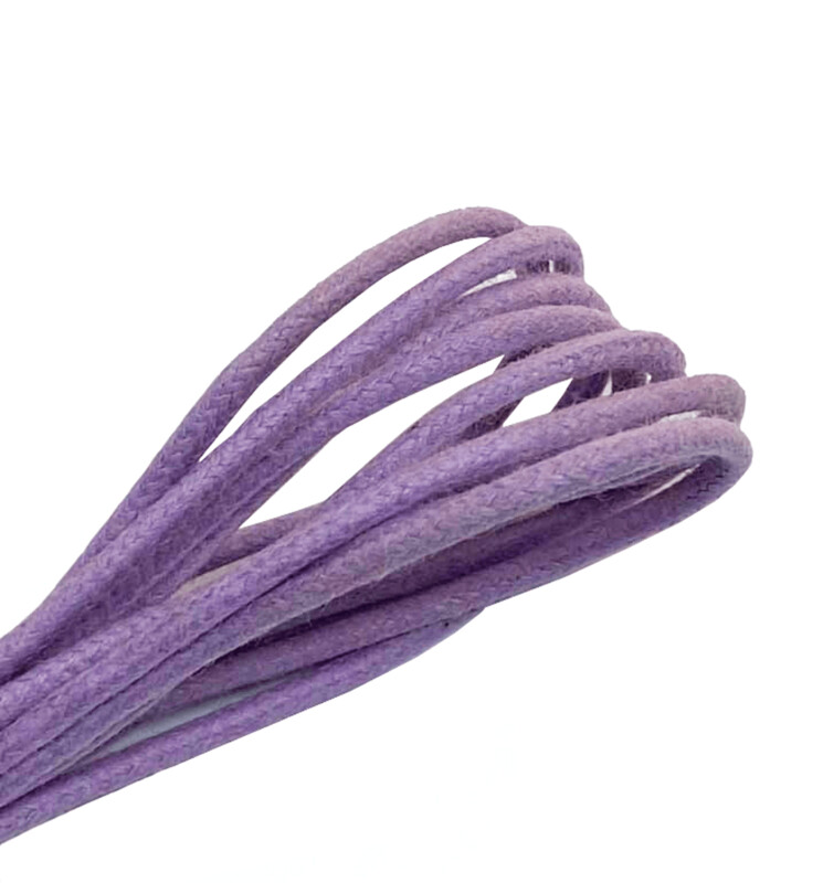 Lacets ronds fins cirés lavandes