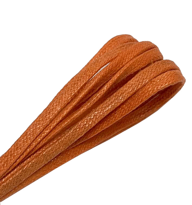 Lacets plats fins cirés citrouilles