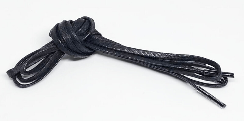 Thin black waxed flat laces
