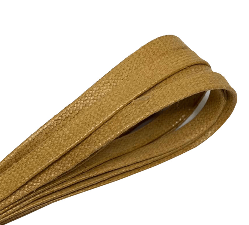 Sneaker caramel flat wide waxed shoelaces