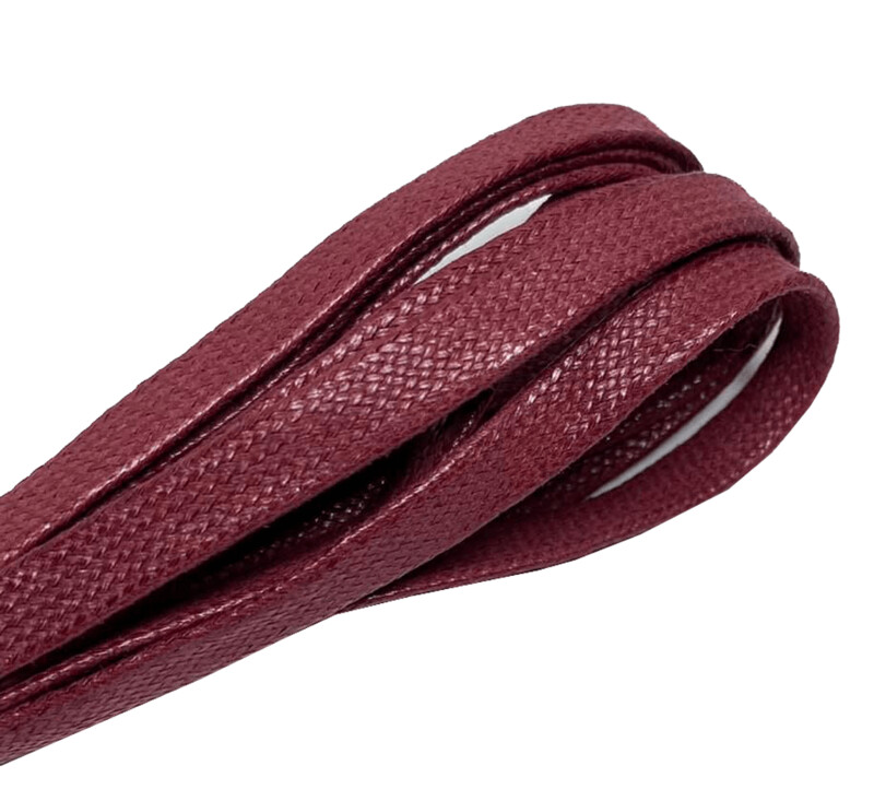 Lacets plats cirés lie de vin sneaker