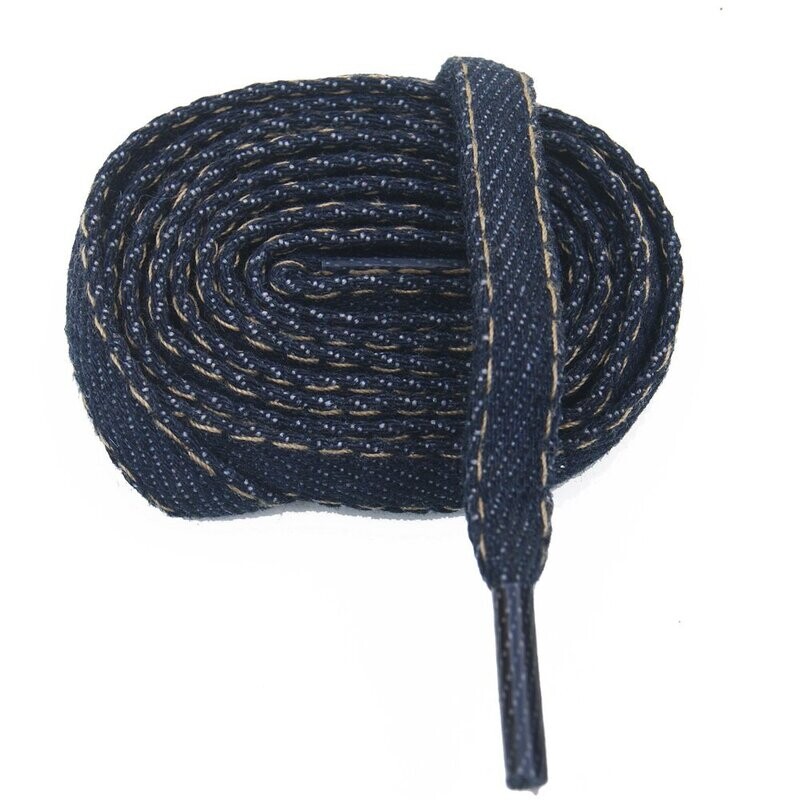 Lacets en jeans denin brut