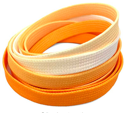 Lacets dégradés orange miel - Tie and dye