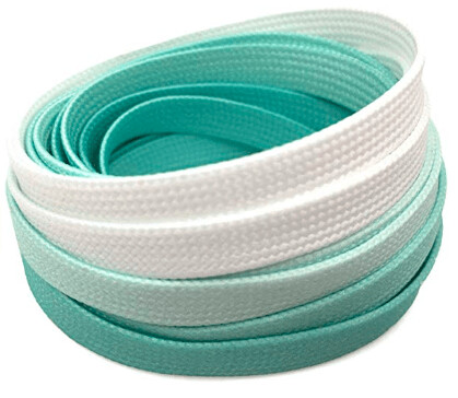 Lacets dégradés vert lagon - Tie and dye