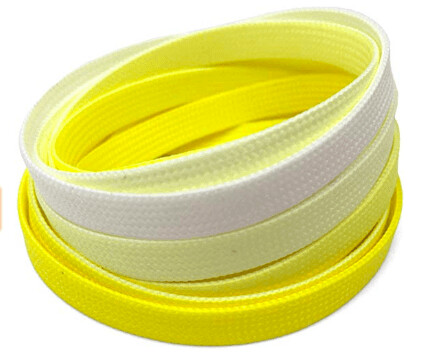 Lacets dégradés jaune cedrat - Tie and dye