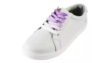 Toulouse violet flat tie and dye shoelaces