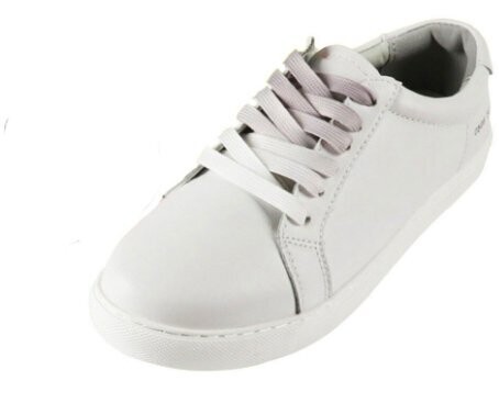 Ash gray tie-dye flat shoelaces