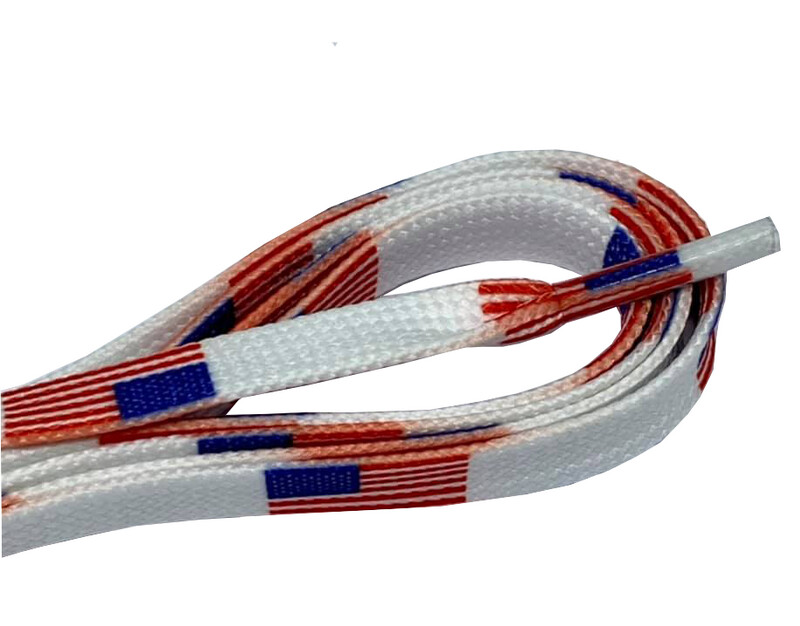 American Flag Flat Shoelaces