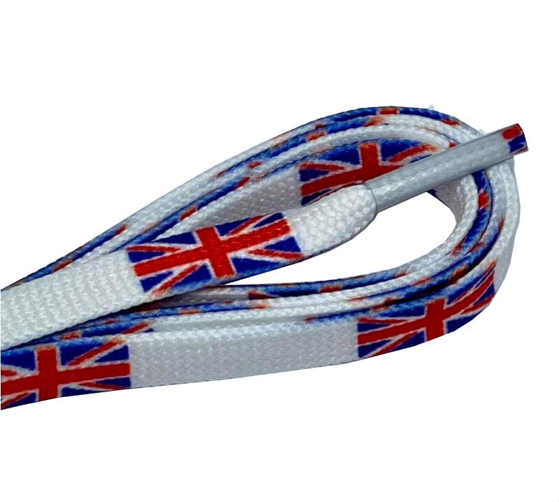 ​English flag flat shoelaces