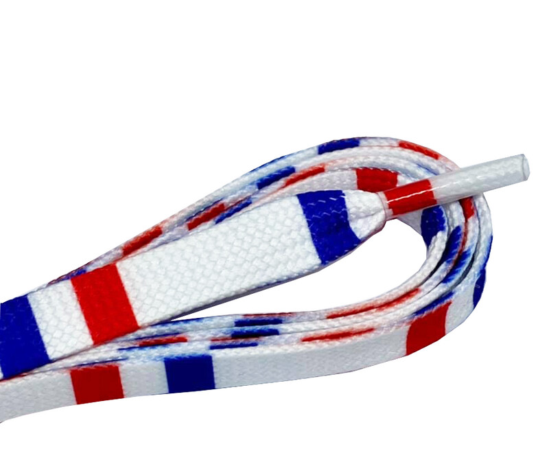​France flag flat shoelaces