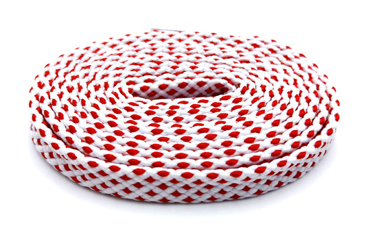 ​Lacets sports bicolores blanc et rouge