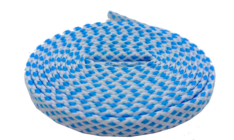 ​Lacets sports bicolores blanc et bleu ciel