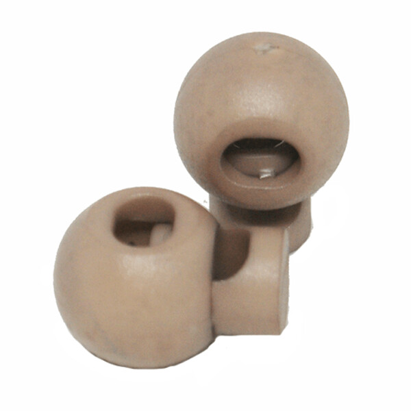 ​Stop lacets et cordons ronds taupe
