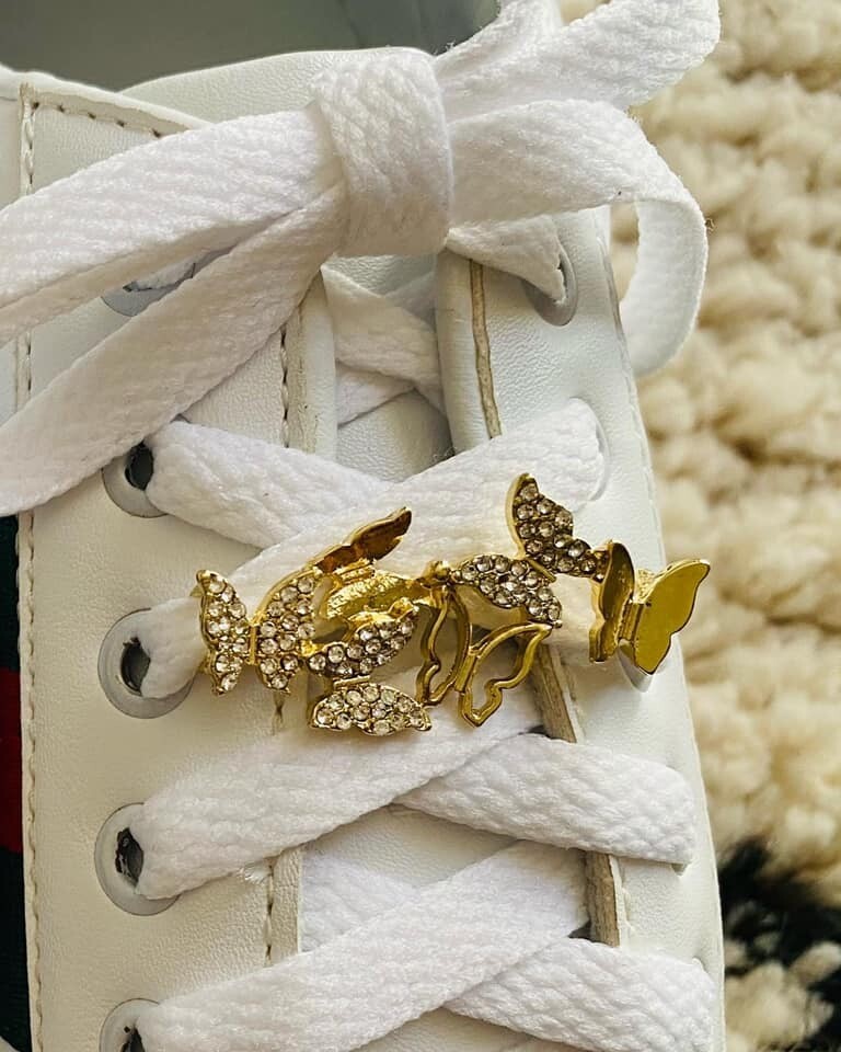 Bijoux papillons et brillants en or et argent