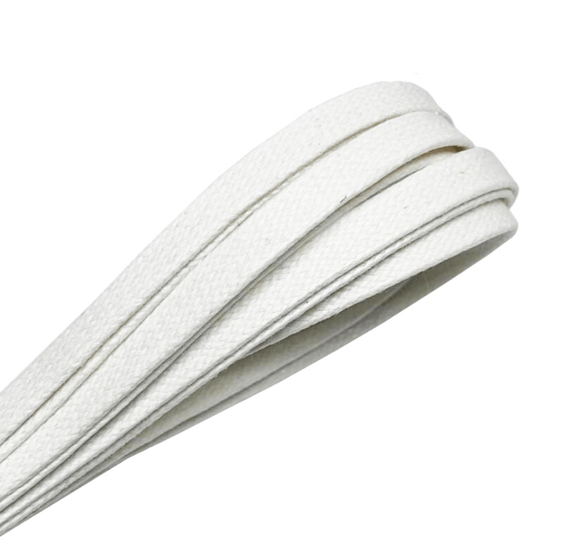 Lacets plats cirés blancs sneaker