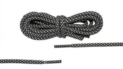 Lacets ronds gris clair et noir rope lace