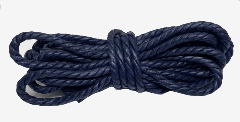 Round twisted waxed midnight blue laces