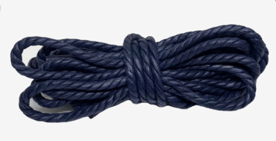 Lacets ronds torsadés cirés bleu nuit
