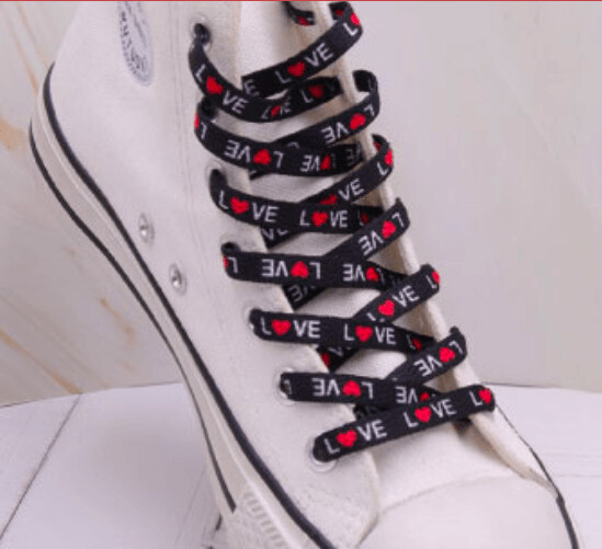 Love black flat shoelaces