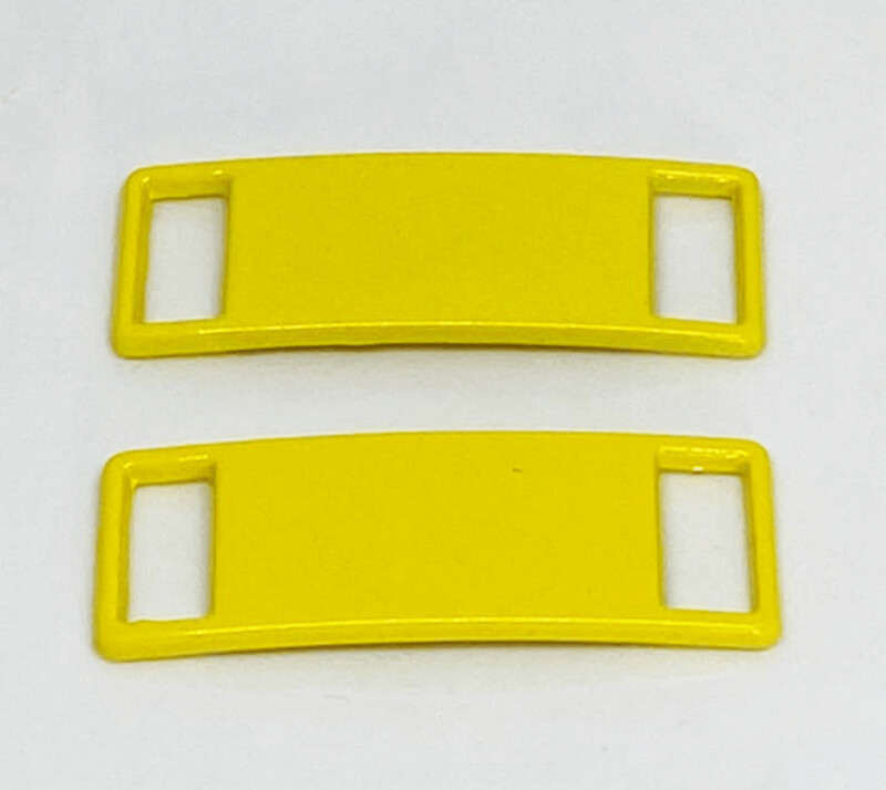 Set de plaque en métal jaune pour lacets chaussures