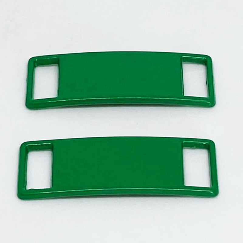 Set de plaque en métal vert pour lacets chaussures