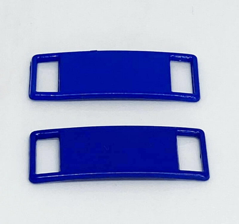 Set de plaque en métal bleu royal pour lacets chaussures