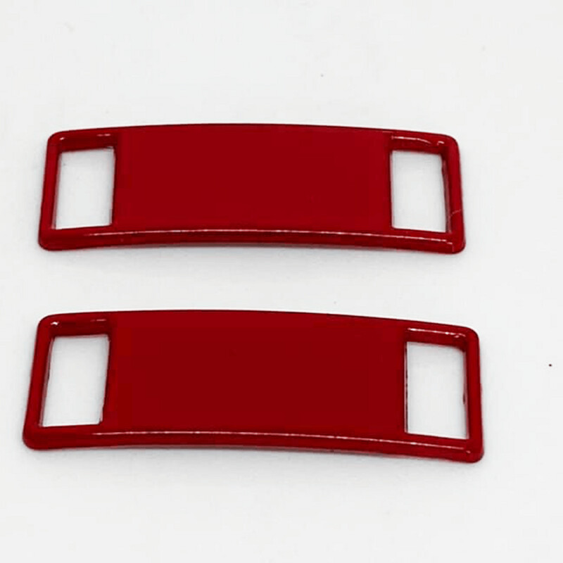 Set de plaque en métal rouge pour lacets chaussures