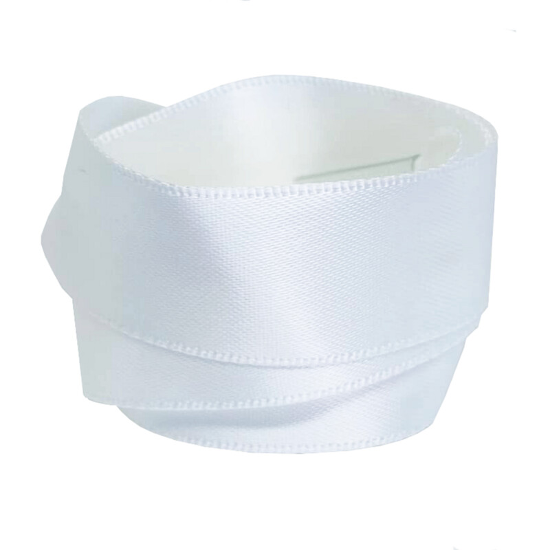 Wide flat white satin laces