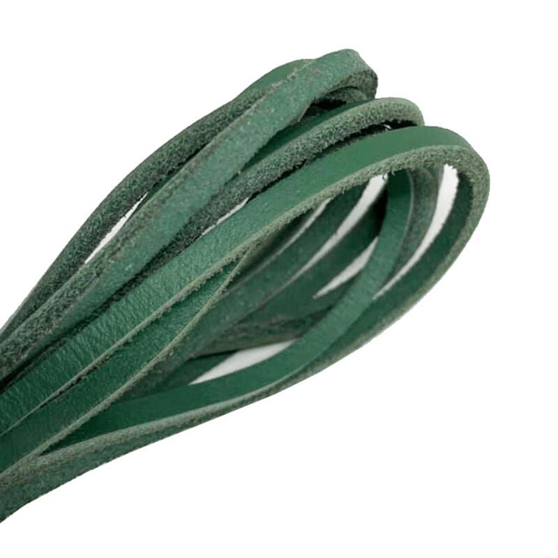 Lacets en cuir vert