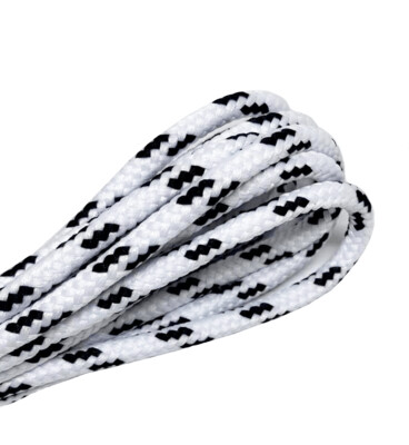Lacets ronds bicolores blanc et noir