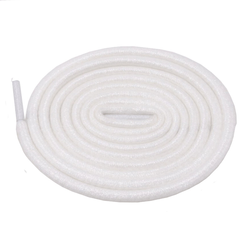Lacets ronds paillettes blanc neige
