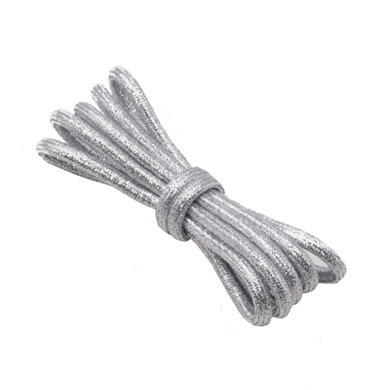 Round gold glitter shoelaces