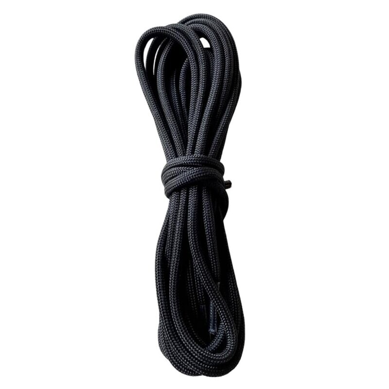 Lacets ronds noirs en paracorde 550 de type 3