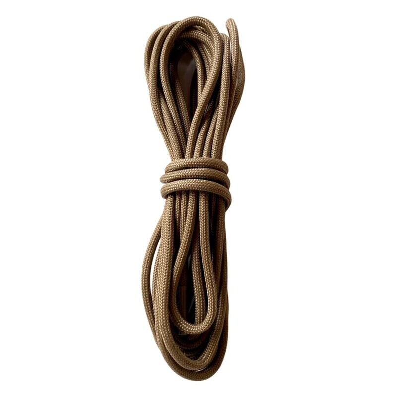 Lacets ronds  marron coyote en parcorde 550 de type 3